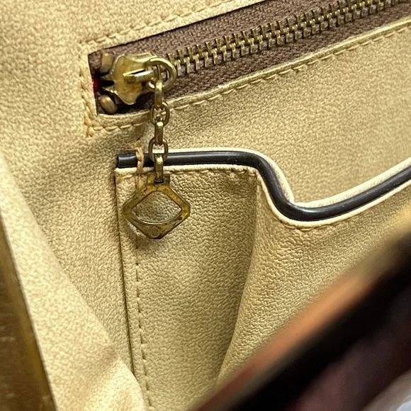 Gorgeous Vintage 1950s 60's Vassar Cognac Brown Alligator Skin Handbag Frame Bag - Picture 9 of 13